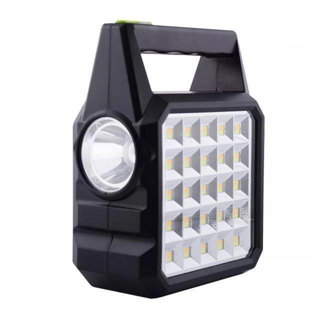 Ручной светодиодный фонарь GD-105 с портативной солнечной панелью Black (784779958)