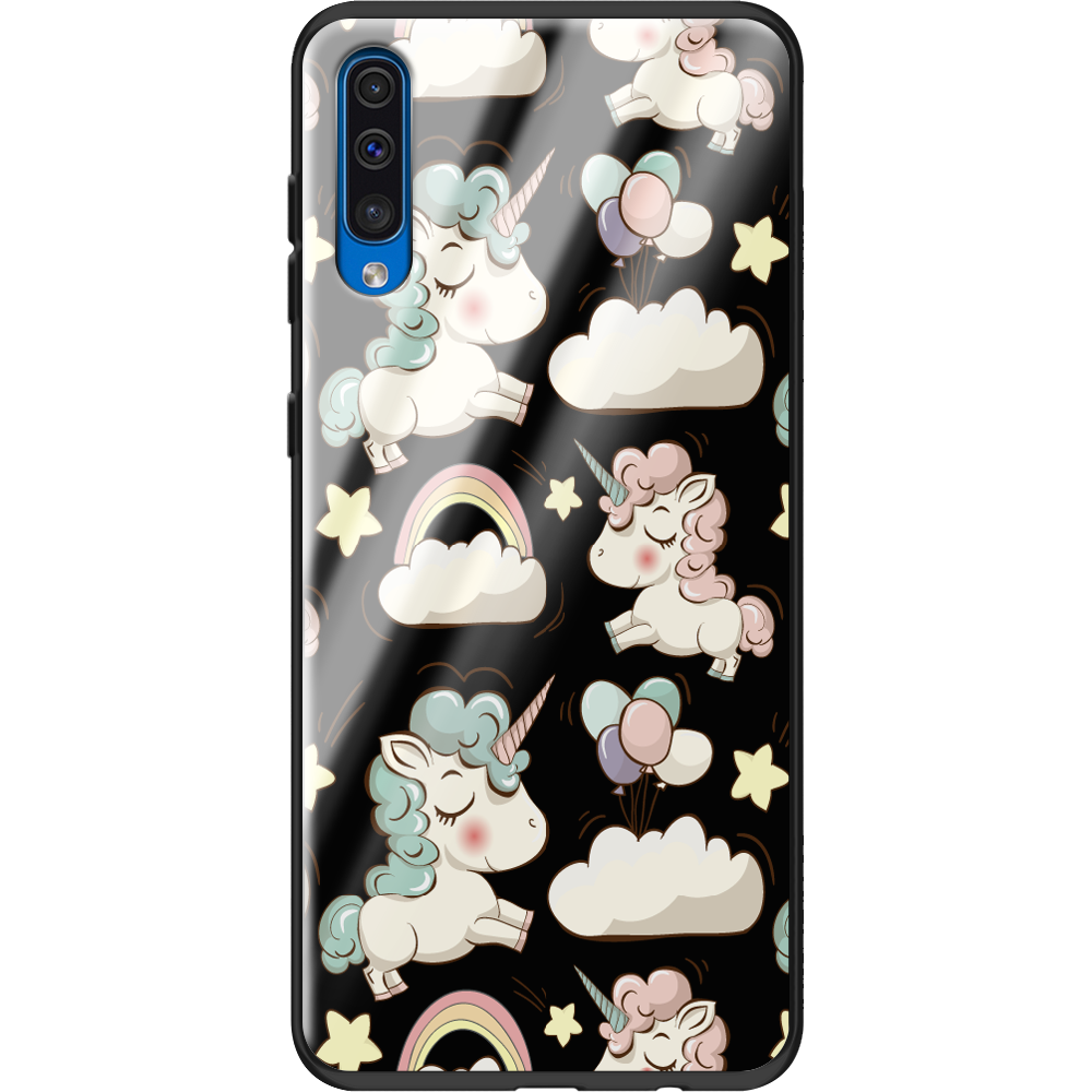 Чехол Boxface Samsung A505 Galaxy A50 Unicorns Черный силикон со стеклом (36417-cc2-37739) Чехол Boxface Samsung A505 Galaxy A50 Unicorns Черный силикон со стеклом (36417-cc2-37739)