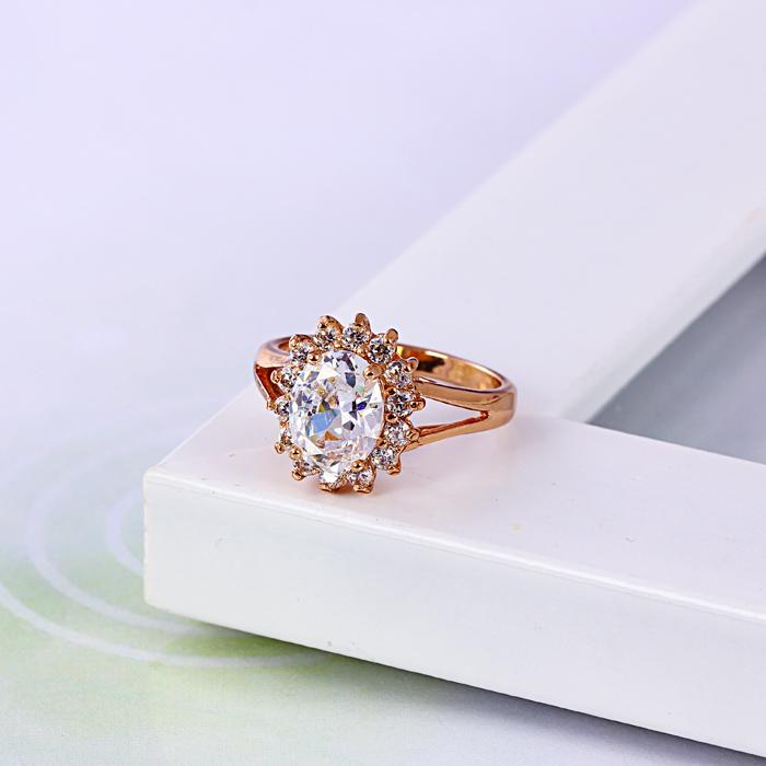 Кольцо с цирконами X11109 Italina р. 17 Белый