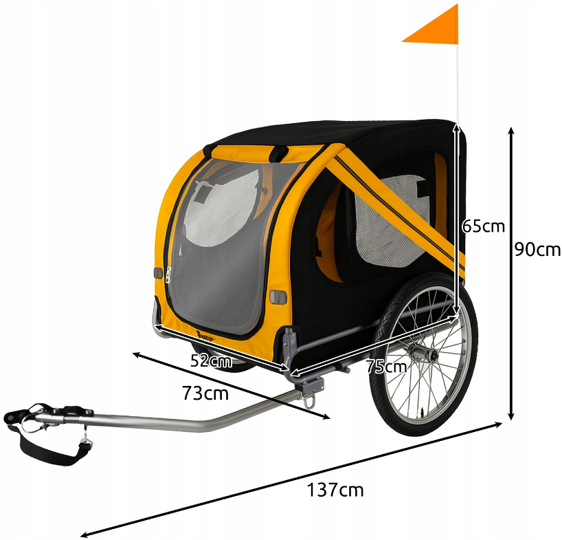 Велопричіп для тварин XL/XXL Purlov (25373) - фото 2 Велопричіп для тварин XL/XXL Purlov (25373) - фото 2