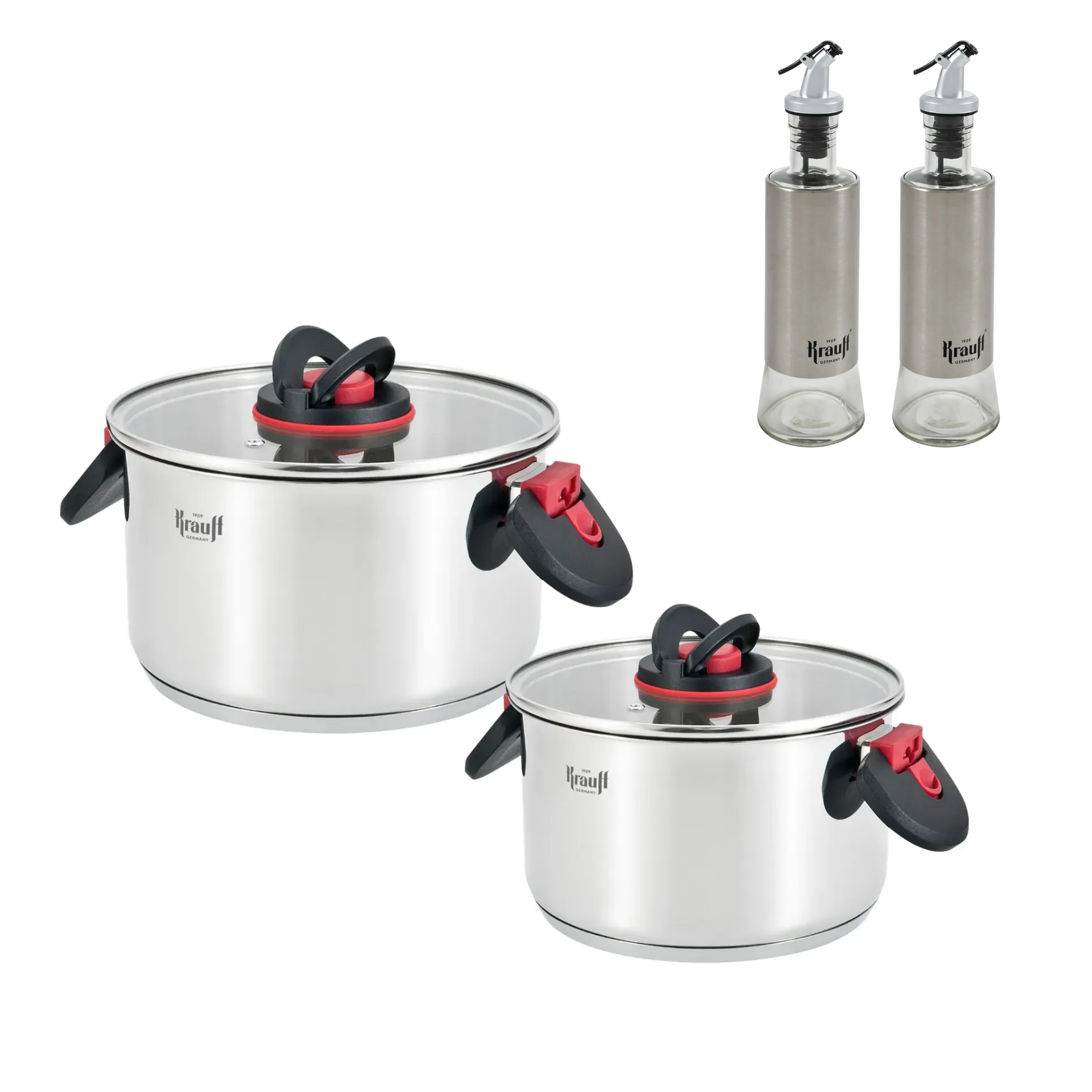 Набор кастрюль с крышками Krauff Prime Chef 2,7/4,7 л с кухонными принадлежностями (55-333-579)