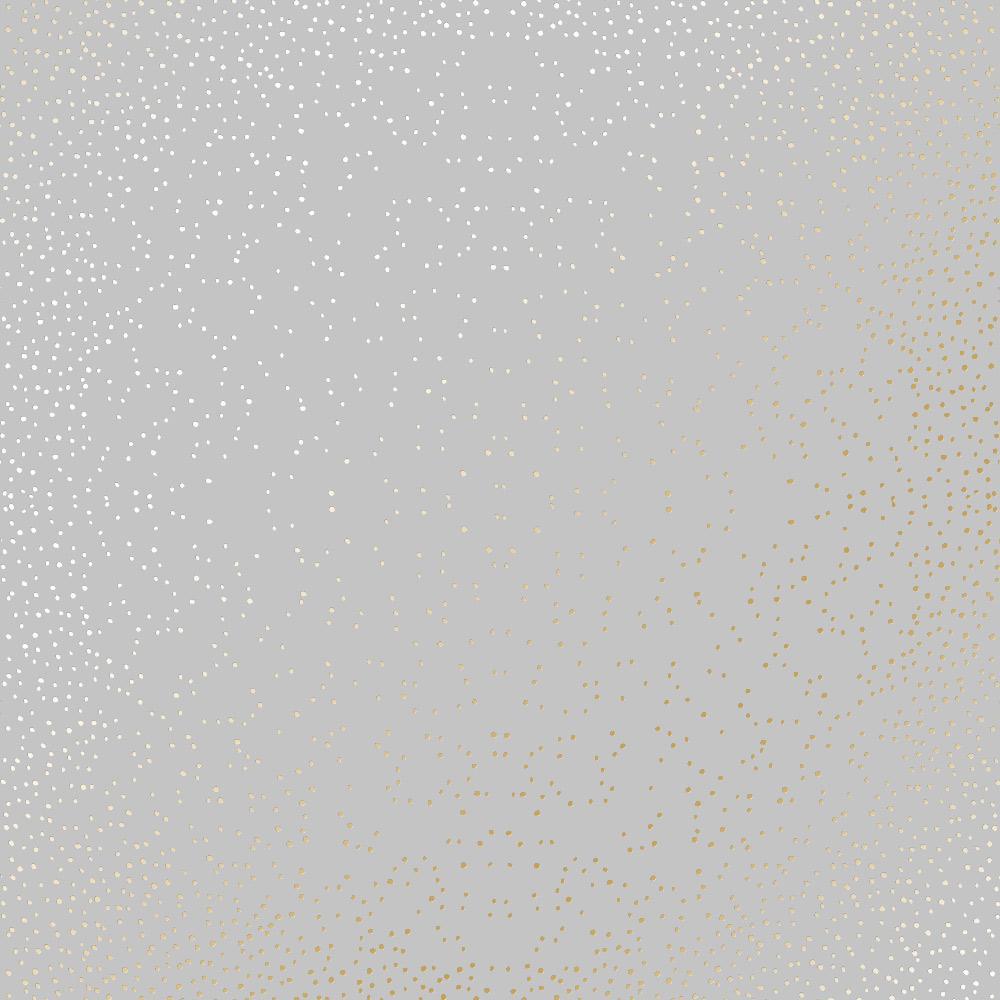 Лист бумаги односторонний Golden Mini Drops с фольгированием 30,5х30,5 см Gray