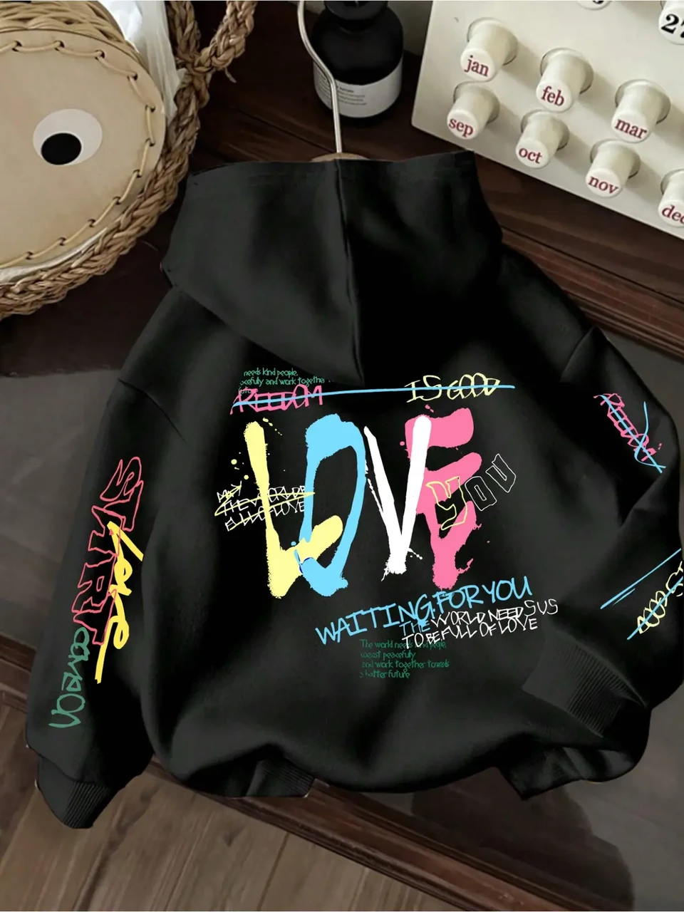 Худі жіноче з принтом Pin-000-2738 XXL Чорний (2700322427)