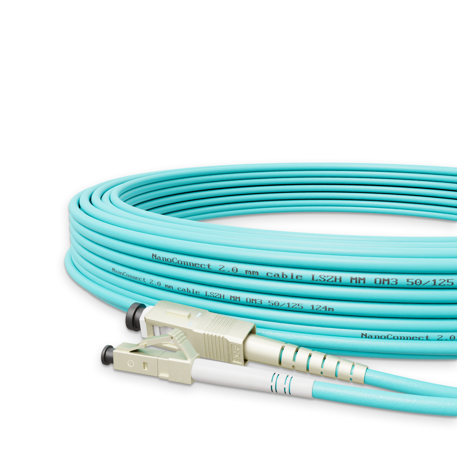 Патч-корд оптический Simplex NanoConnect SC/UPC-LC/UPC LSZH Multimode OM3 MM 2 мм 15 м Бирюзовый (13306) - фото 4 Патч-корд оптический Simplex NanoConnect SC/UPC-LC/UPC LSZH Multimode OM3 MM 2 мм 15 м Бирюзовый (13306) - фото 4