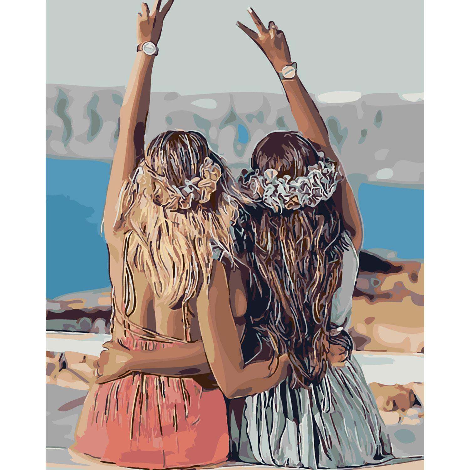 Картина по номерам Strateg Friends 40х50 см (SY6260)