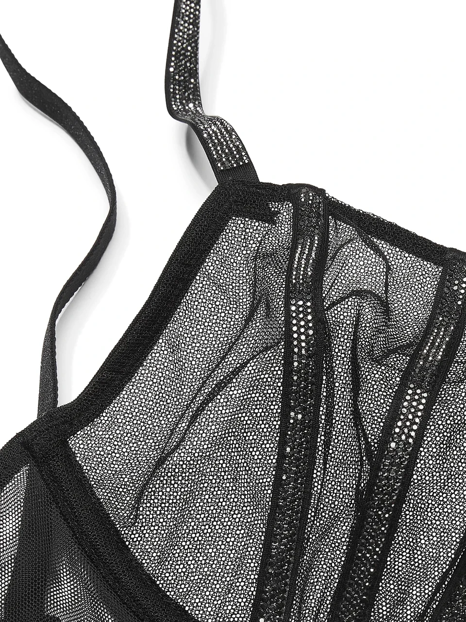 Бюстгальтер Victoria's Secret Sheer Shine Unlined Low-Cut Demi Bra 80B Чорний (26970606) - фото 4 Бюстгальтер Victoria's Secret Sheer Shine Unlined Low-Cut Demi Bra 80B Чорний (26970606) - фото 4