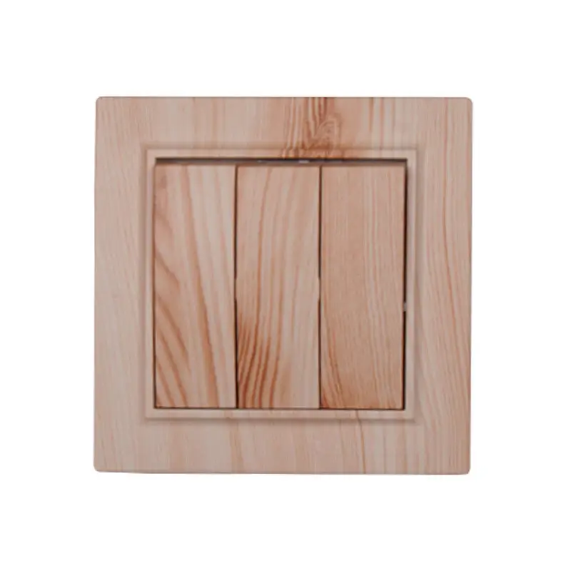 Выключатель тройной ElectroHouse Enzo IP22 Светлое дерево (EH-2185-WW)