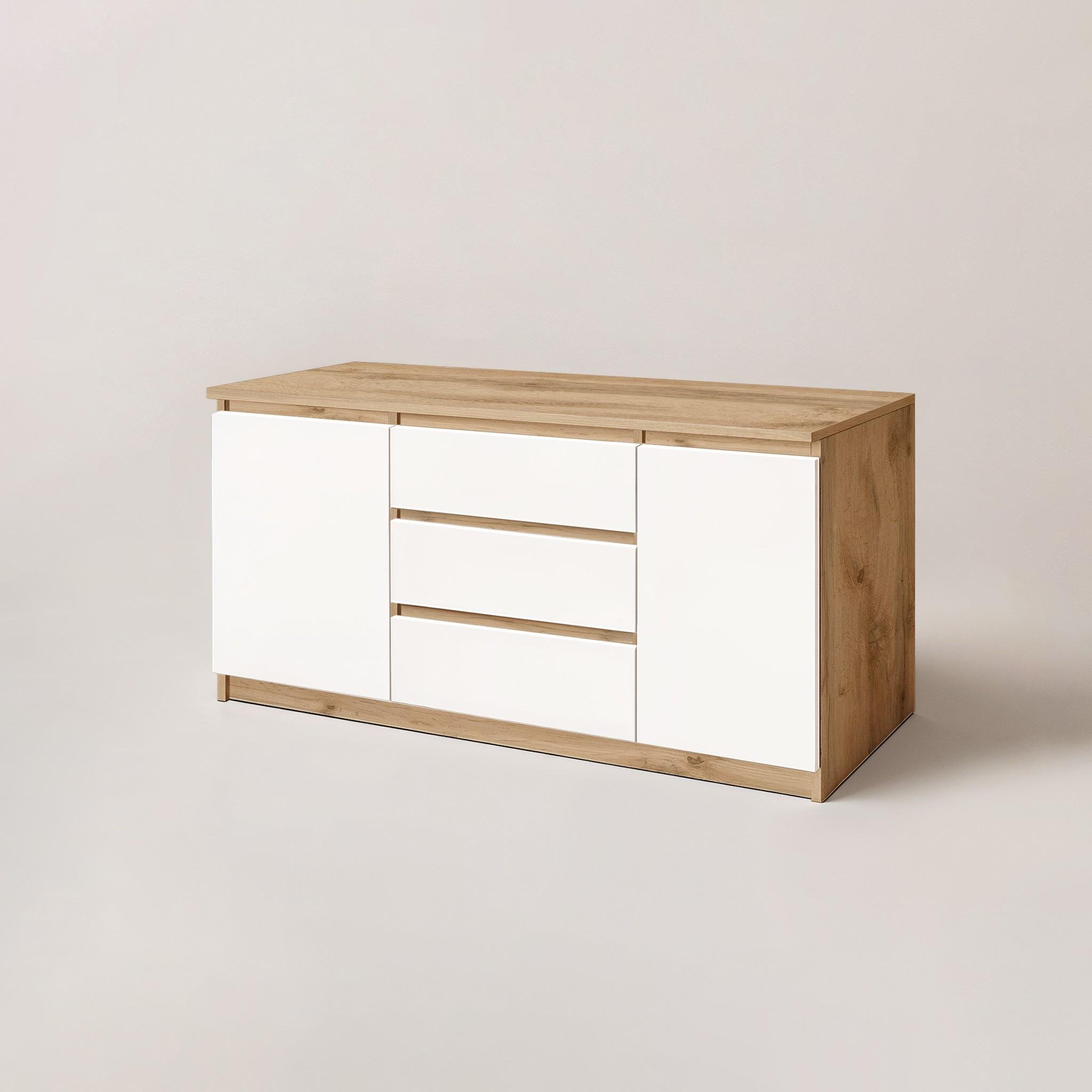 Комод Kvatro 1100х400х750 мм Дуб Аппалачі/Білий - фото 2