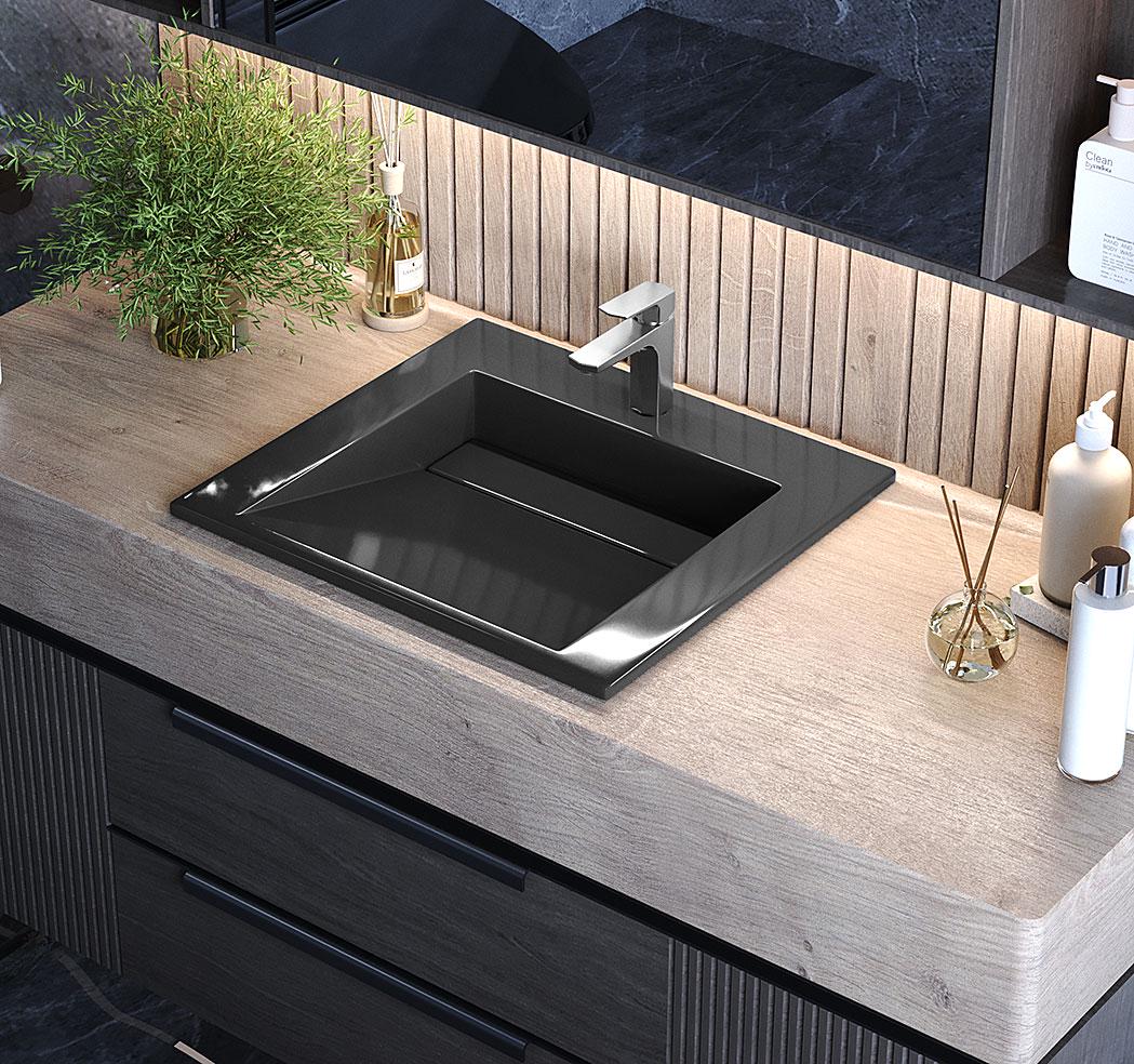 Умывальник накладной Luxor Kraft Low 50 Black (29910286)