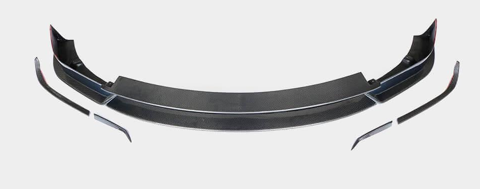 Накладка на передний бампер Lip DDCarbon V1 для Tesla Model X 2016-2020 карбон (138442)