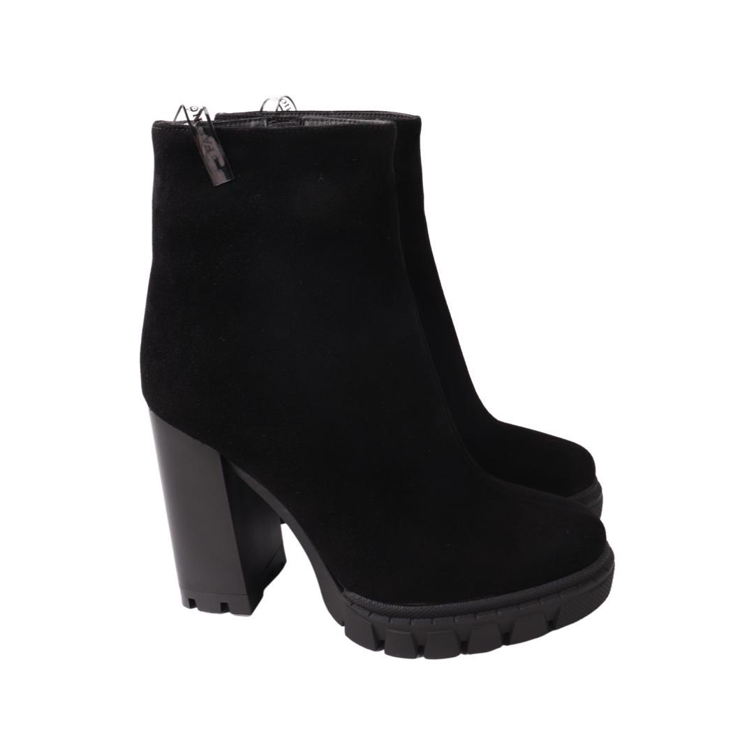 Ботильоны женские Angelo Vani из замши р. 39 Черный (162-22ZH)