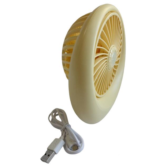 Вентилятор настольный портативный DianDi Mini Fan SQ-1978A аккумуляторный с USB-зарядкой Желтый - фото 4