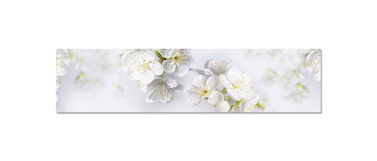 Наклейка виниловая на кухню Zatarga Белые Цветы Вишни 600х2500 мм (1267839549)