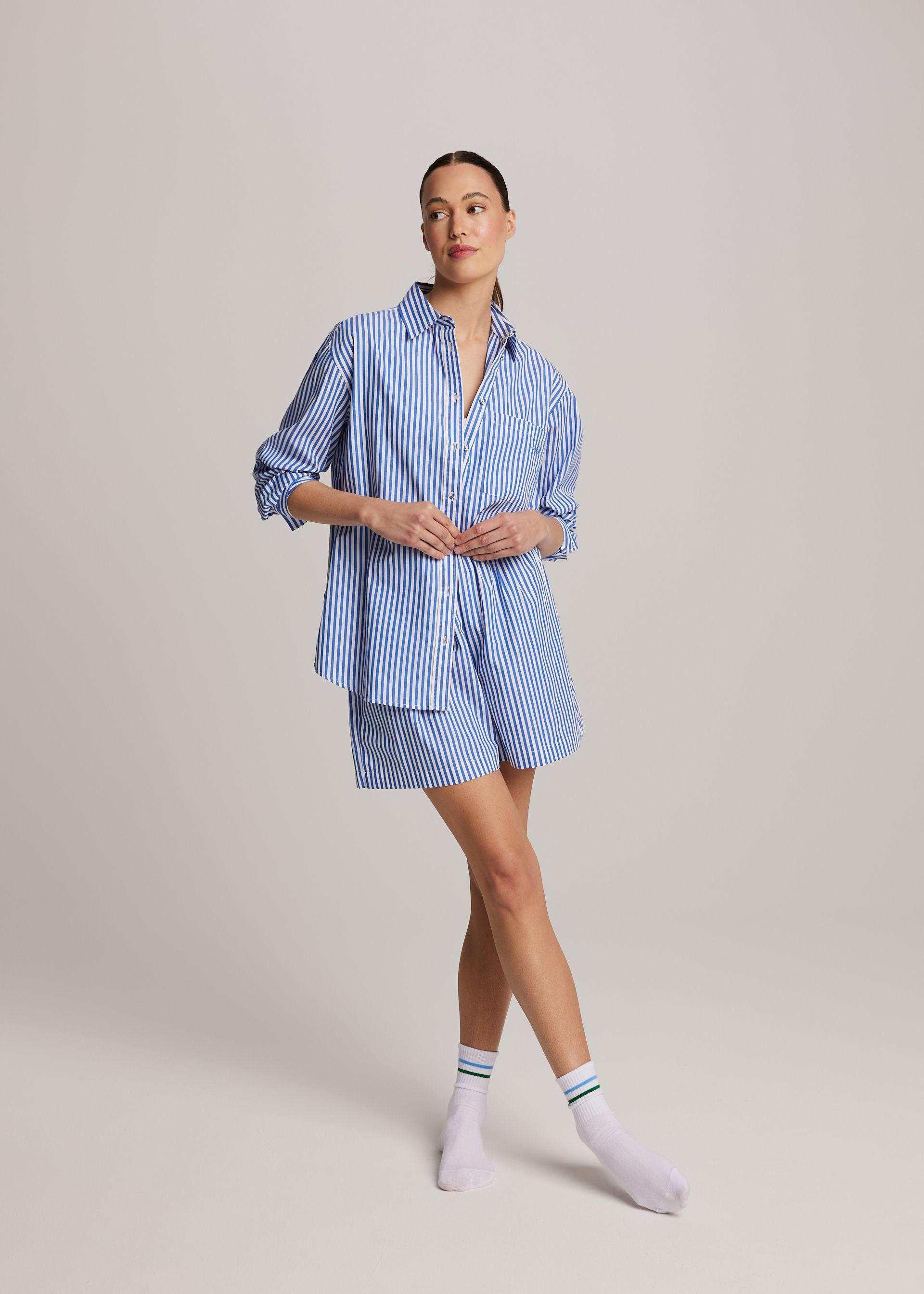 Сорочка жіноча Diverse TISTRIA S Блакитно-білий (5905384127112) - фото 6