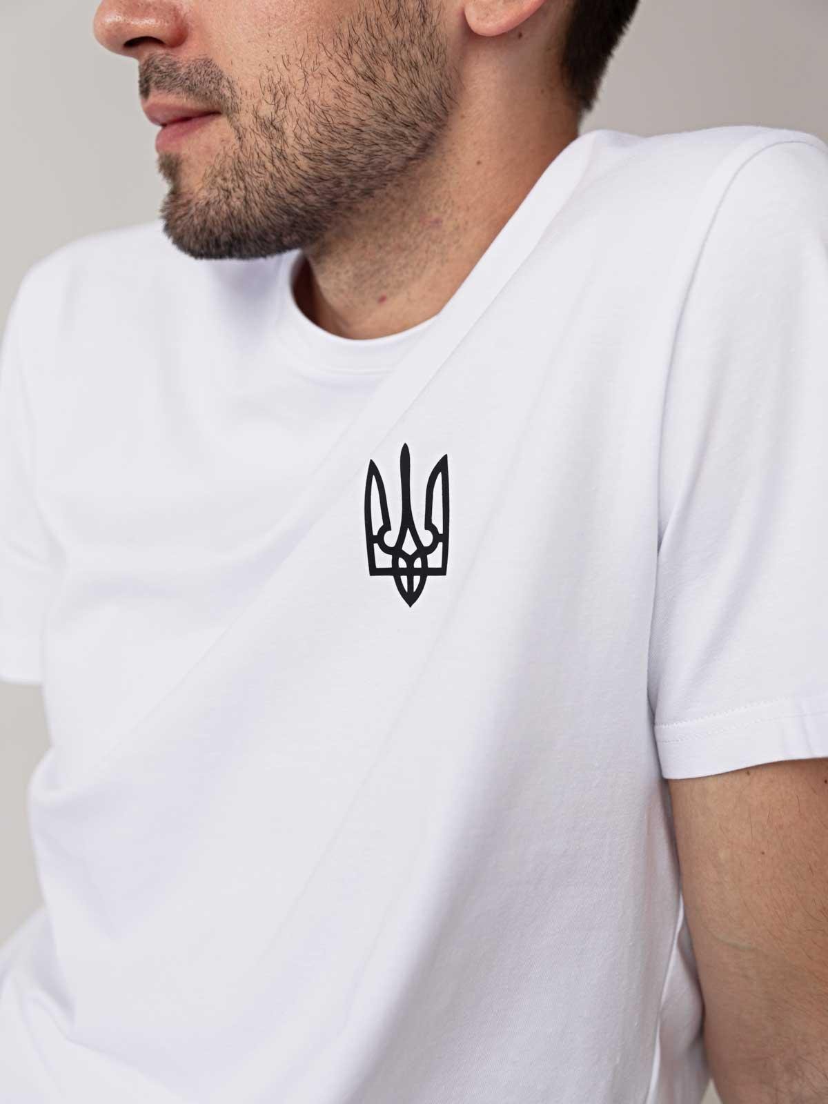 Футболка чоловіча FROMUS з тризубом маленьким XL Білий (1107-1) - фото 2 Футболка чоловіча FROMUS з тризубом маленьким XL Білий (1107-1) - фото 2