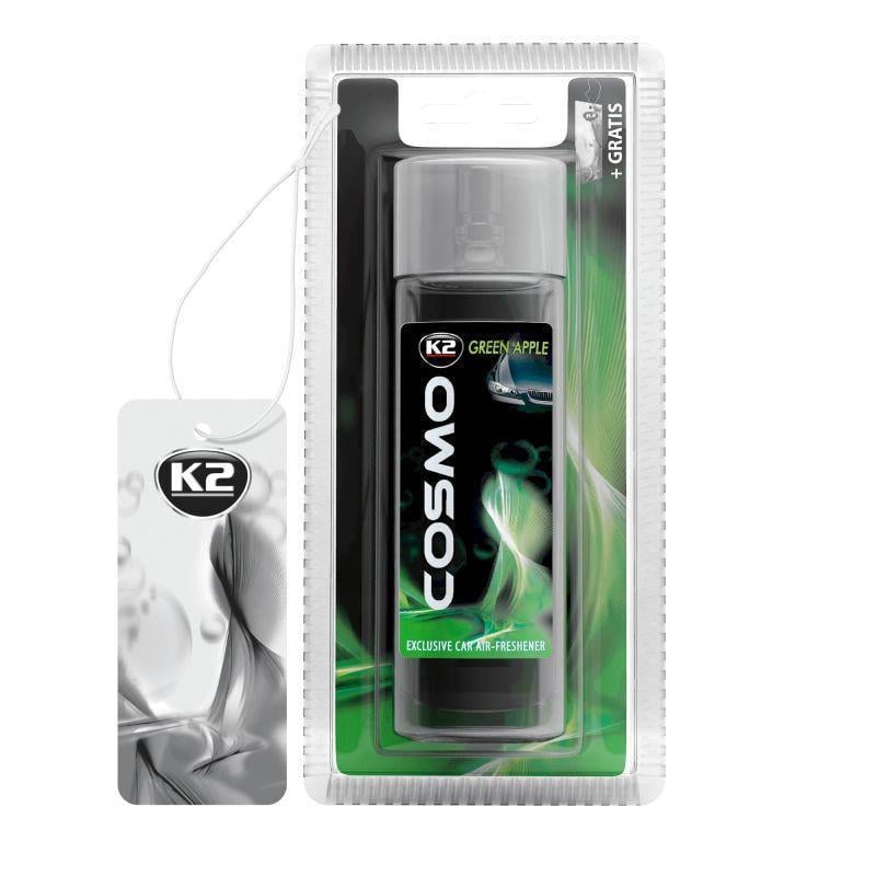 Ароматизатор спрей K2 Cosmo Green Apple спрей и лист 50 мл (V208)