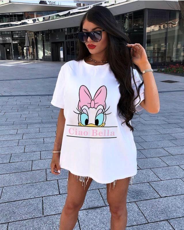 Футболка жіноча з принтом Pin-000-045 повсякденна XL Білий (2664085770) Футболка жіноча з принтом Pin-000-045 повсякденна XL Білий (2664085770)