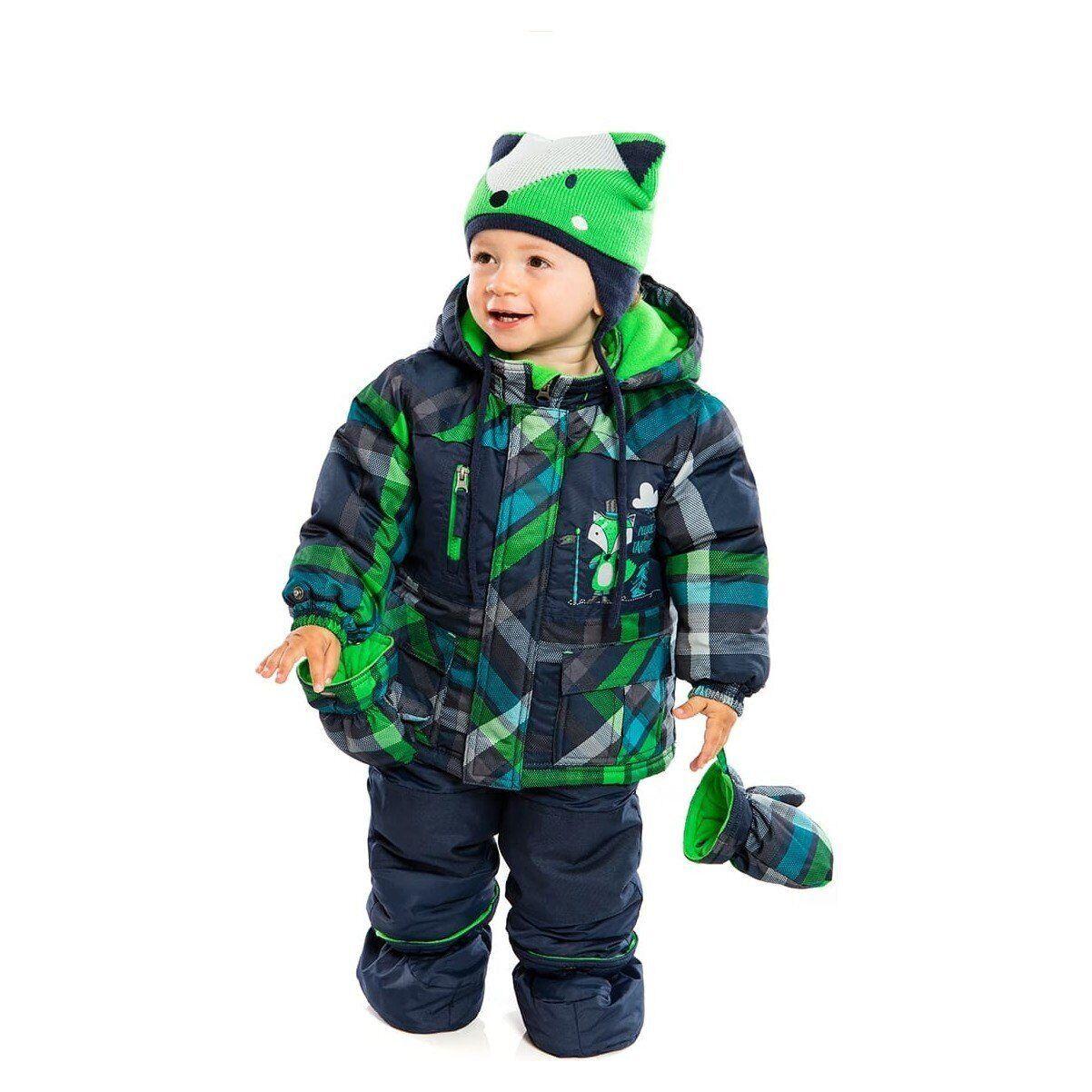 Детский зимний комплект для мальчика Peluche&Tartine F16M03BG 88-94 см Темно-синий/Зеленый (F16M03BG-Palenavy-24m) - фото 3 Детский зимний комплект для мальчика Peluche&Tartine F16M03BG 88-94 см Темно-синий/Зеленый (F16M03BG-Palenavy-24m) - фото 3
