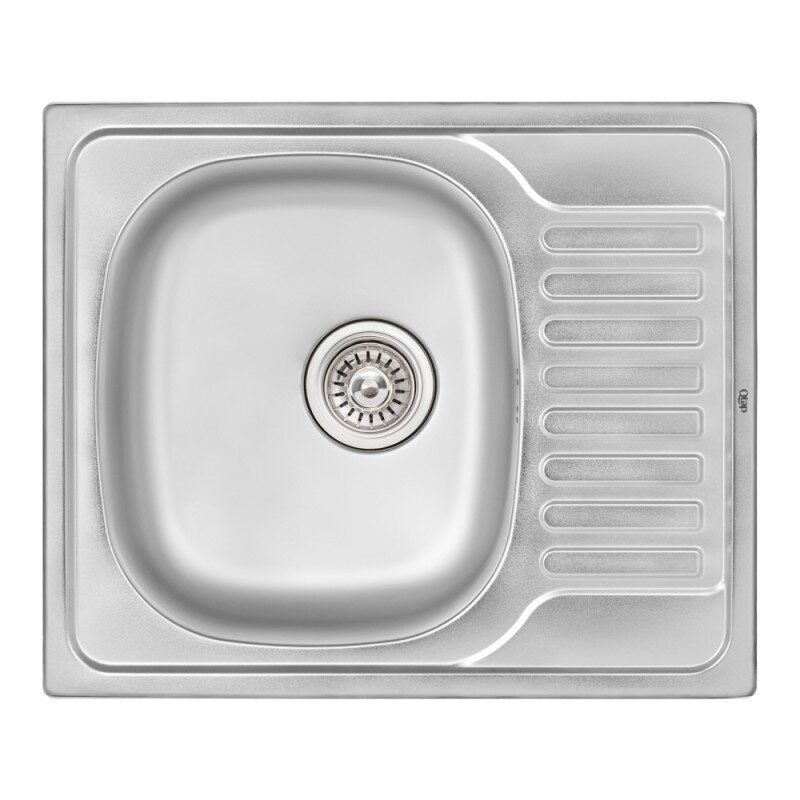 Мойка для кухни Q-tap QT5848SAT08 с сифоном 580x485 мм матовая 0,8 мм (76271)