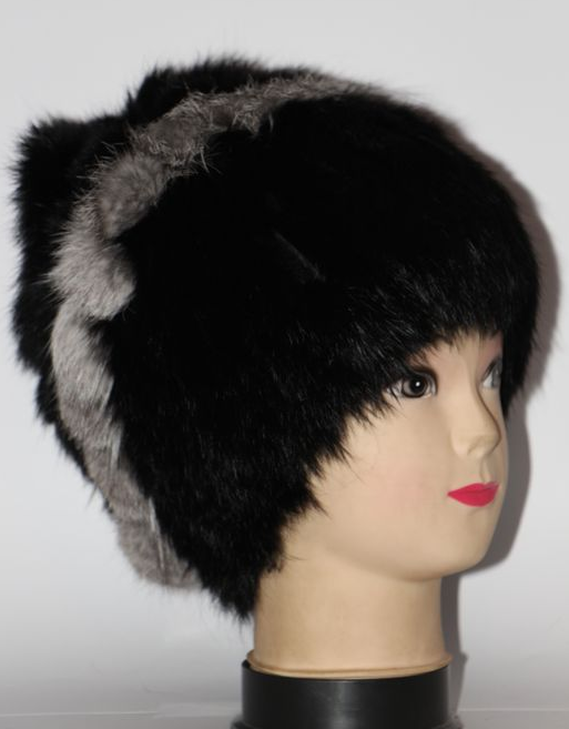 Шапка женская меховая из кролика (28405)