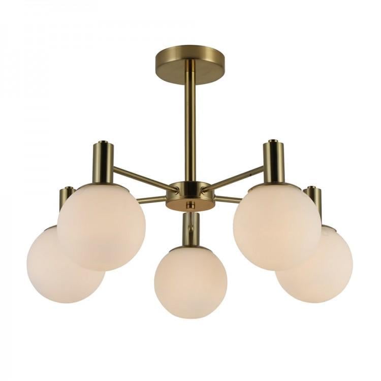 Люстра потолочная накладная ARDERO BL1550 NEAPOL под лампу Золотой/Белый (27712612)