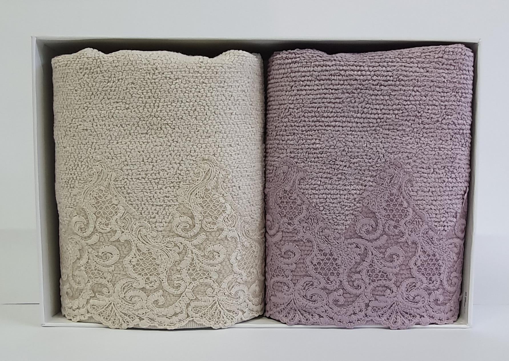 Полотенца Maison D'or 2 шт. New Trendy Jasmine Beige Lilac (CN3837) Полотенца Maison D'or 2 шт. New Trendy Jasmine Beige Lilac (CN3837)