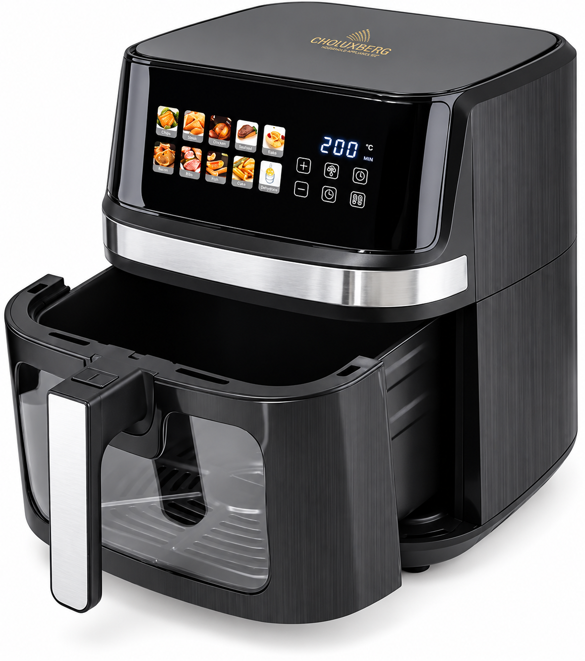 Мультипіч-аерофритюрниця Crownberg CB-5557 10 л 3200 Вт 2 тени з віконцем Чорний (ML-06843) Мультипіч-аерофритюрниця Crownberg CB-5557 10 л 3200 Вт 2 тени з віконцем Чорний (ML-06843)