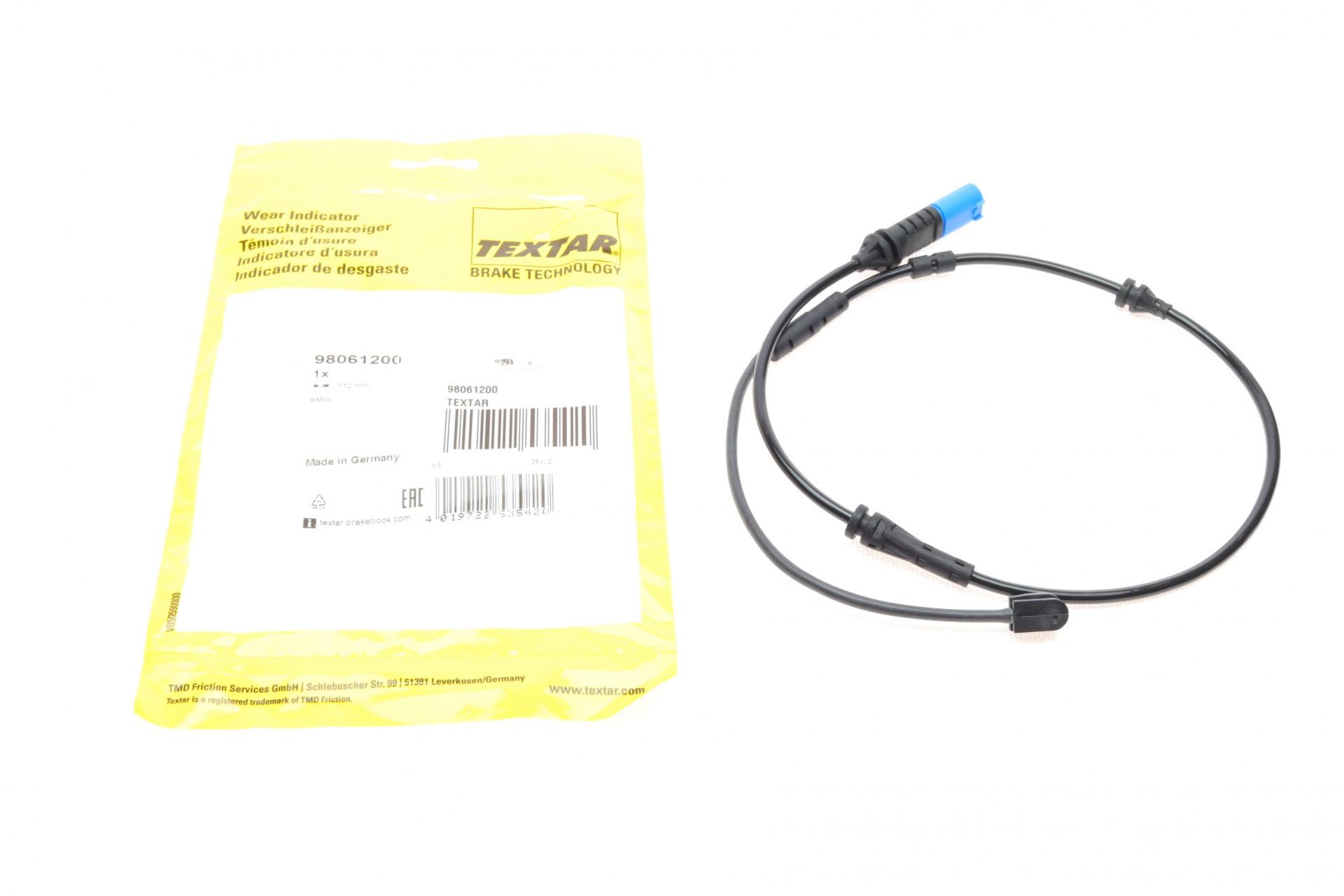 Датчик зносу передніх гальмівних колодок BMW X3 G01/X4 G02 17- L 772 мм (98061200) Датчик зносу передніх гальмівних колодок BMW X3 G01/X4 G02 17- L 772 мм (98061200)