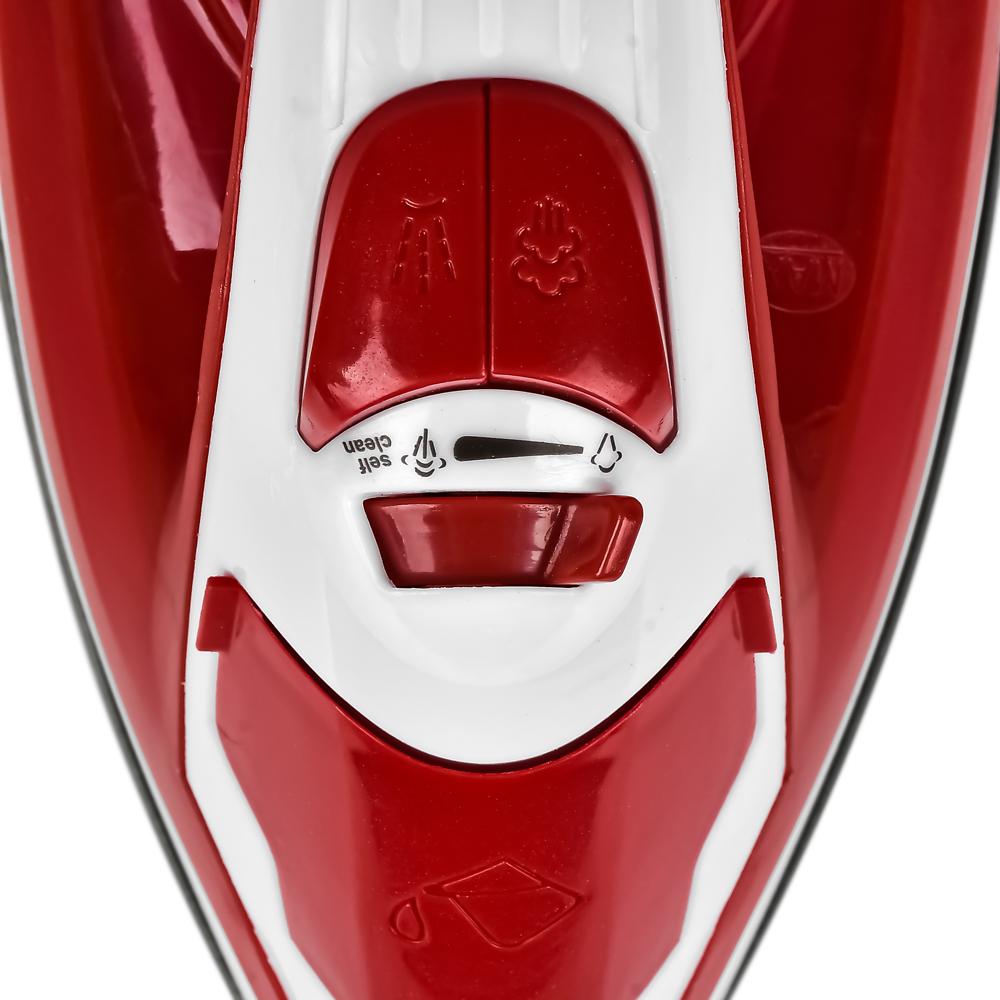 Утюг с антипригарной подошвой ROYALMASTER РМ-555 Белый с красным (R98022) - фото 2 Утюг с антипригарной подошвой ROYALMASTER РМ-555 Белый с красным (R98022) - фото 2