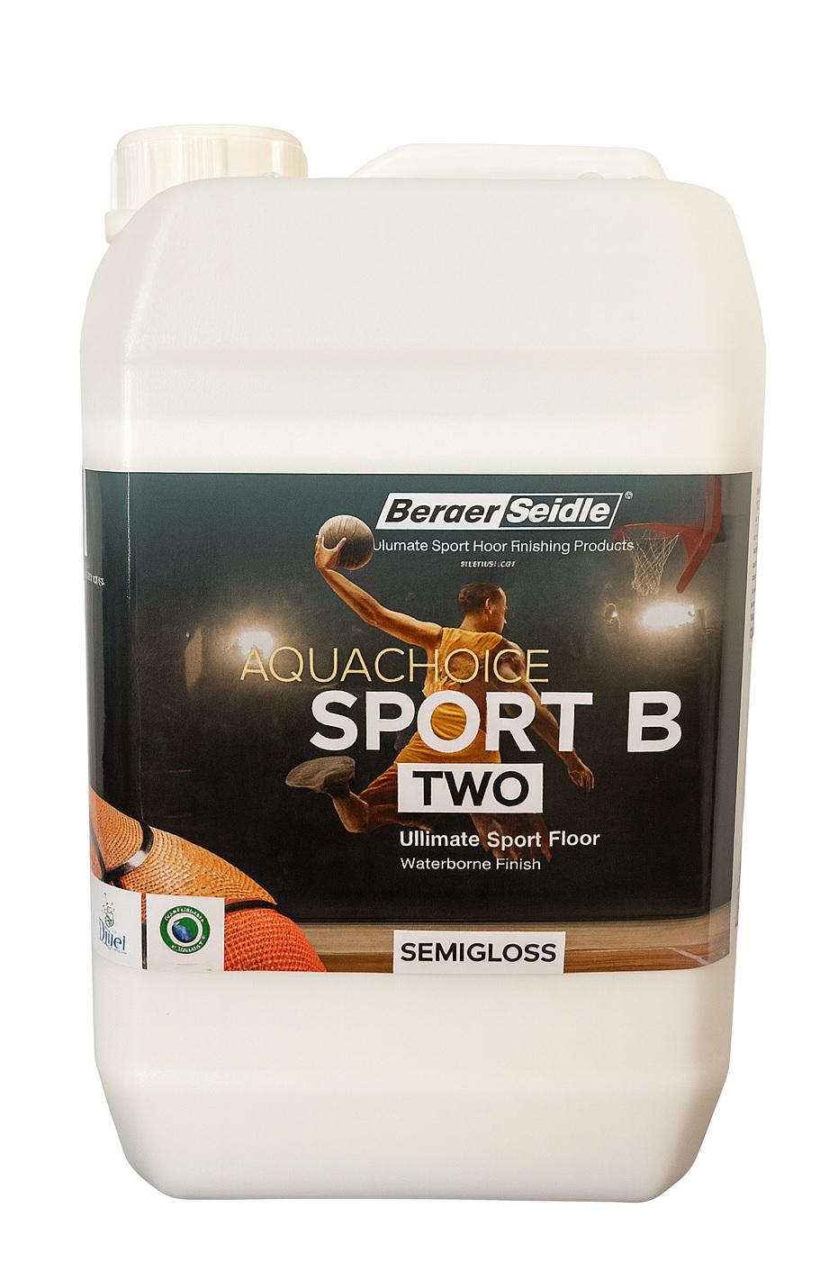 Лак на водной основе для спортивного пола Berger AquaChoice SPORT B ​​Two полумат 5,5 л