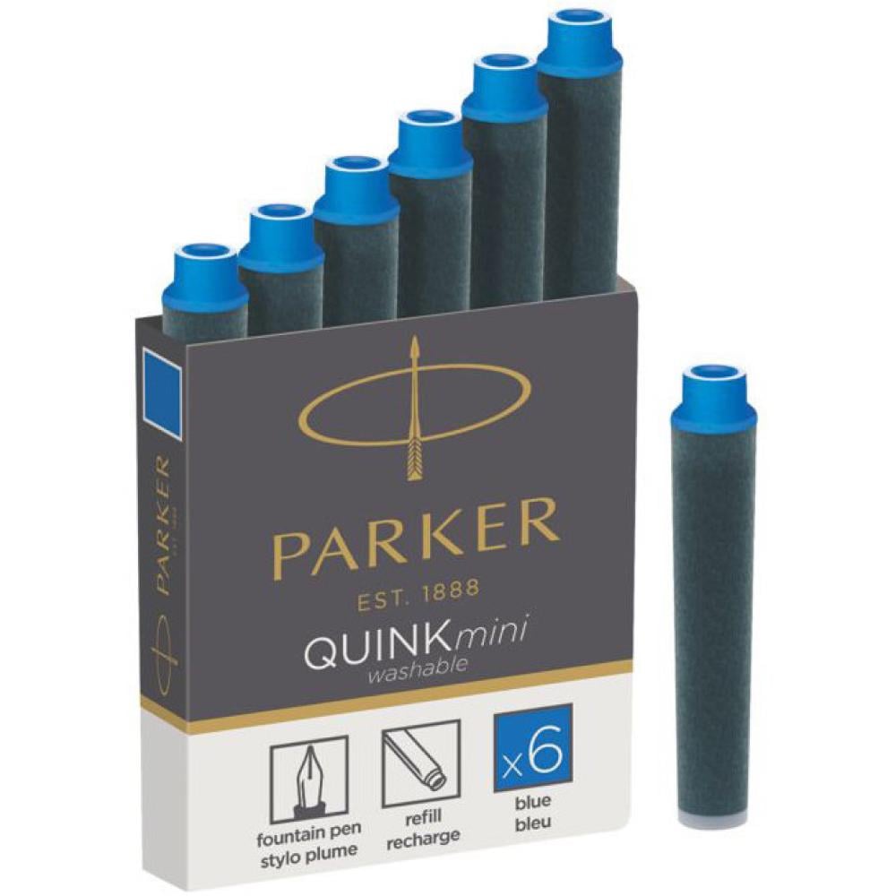 Картриджи Parker Quink Mini 6 пр. Синий (11 510BLU)