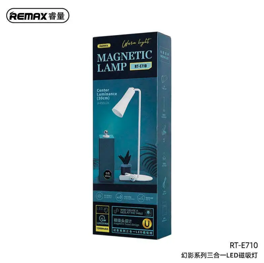 Настільна лампа Remax LED Hunyo Series RL-E710 3в1 на магнітному шарнірі 4000K 1200 mAh 2-3 години White - фото 20