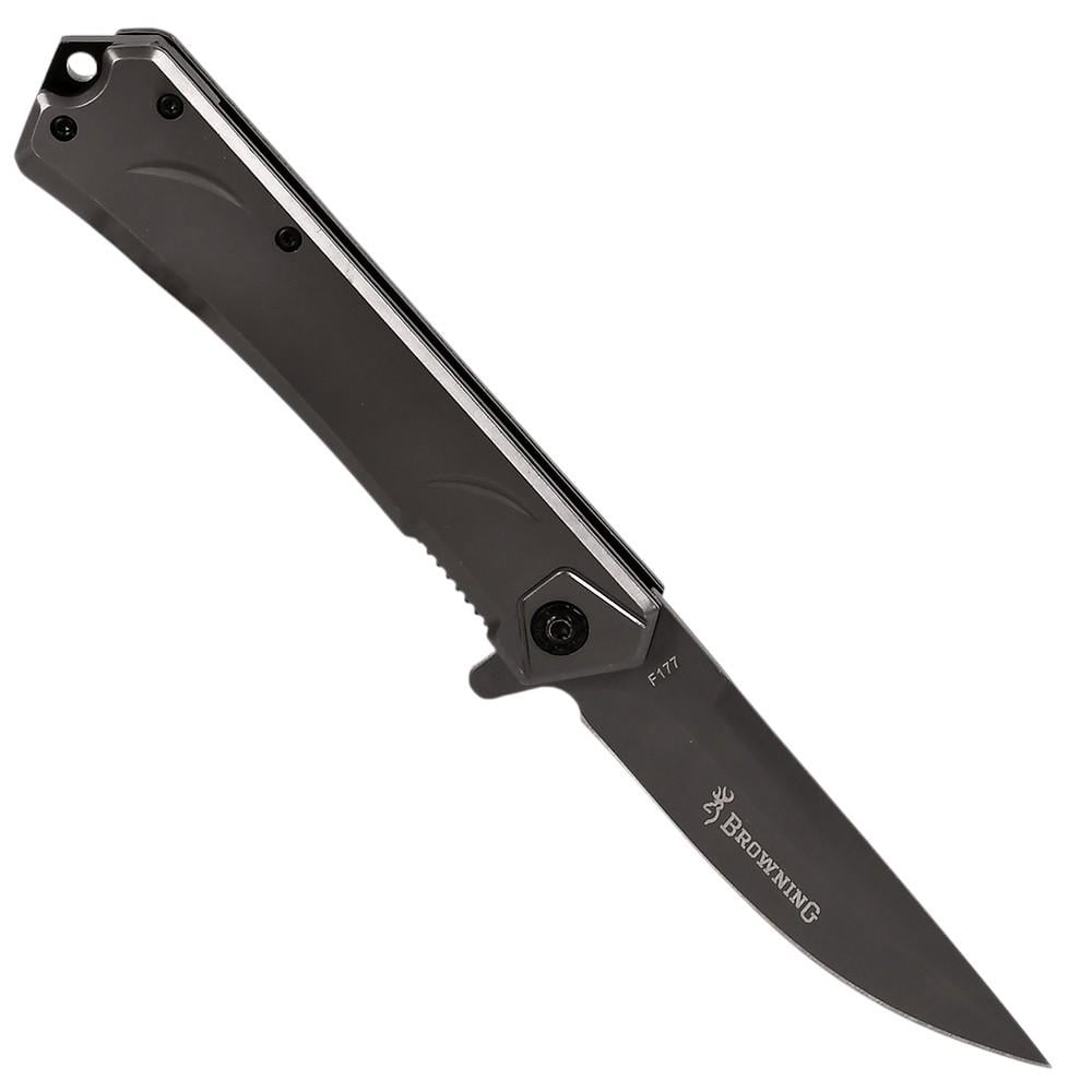Туристичний ніж складаний Browning F177 22,5 см Сірий (WL-2526) Туристичний ніж складаний Browning F177 22,5 см Сірий (WL-2526)