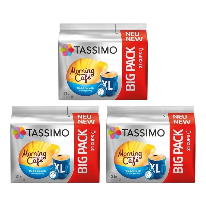 Набор кофе в капсулах Tassimo Morning Cafe Mild&Smooth XL 63 капсулы