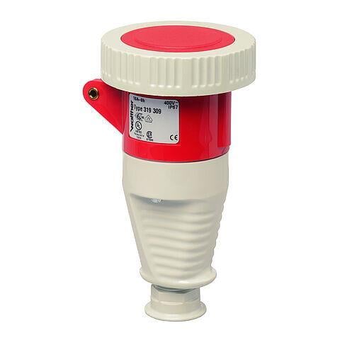 Розетка на кабель Walther-Werke СЕЭ-тип 3 полюса 16А 400V IP67 заземление контактов в 9-ти временном секторе Красный (wl319309)