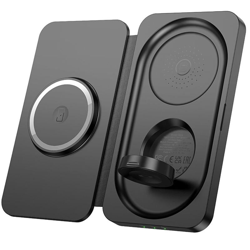 Многофункциональное Зарядное устройство беспроводное БЗП Hoco CQ13 Triumph 3in1 travel folding Black (00000074163_1) Многофункциональное Зарядное устройство беспроводное БЗП Hoco CQ13 Triumph 3in1 travel folding Black (00000074163_1)