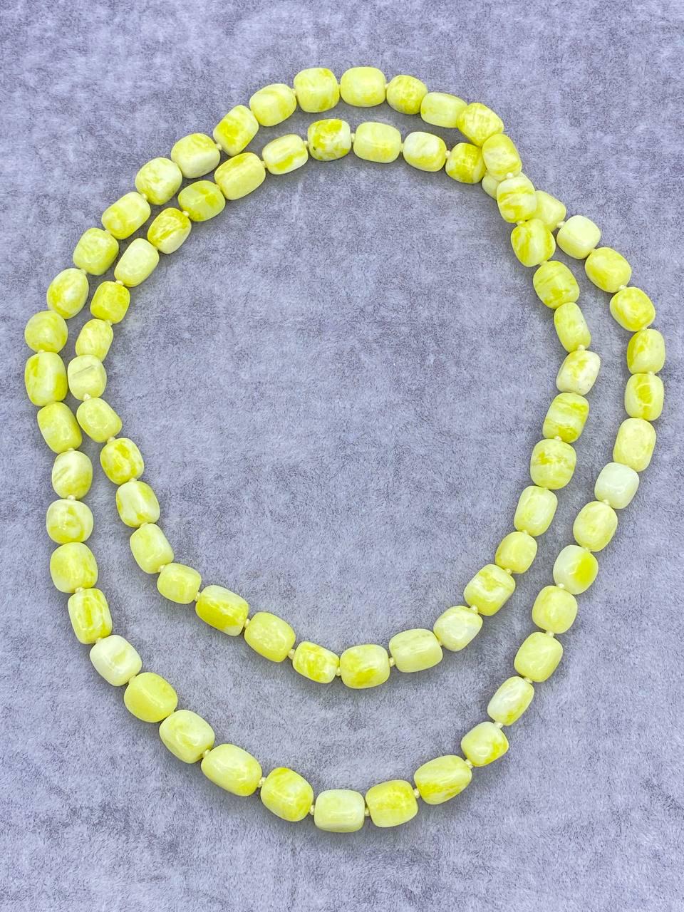 Бусы оливин 86 см Желтый (609)