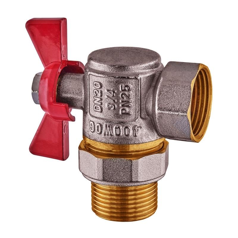 Кран шаровой с американкой WaterPro WP400-20FMW-L 3/4" угловой (WP2896) - фото 2 Кран шаровой с американкой WaterPro WP400-20FMW-L 3/4" угловой (WP2896) - фото 2