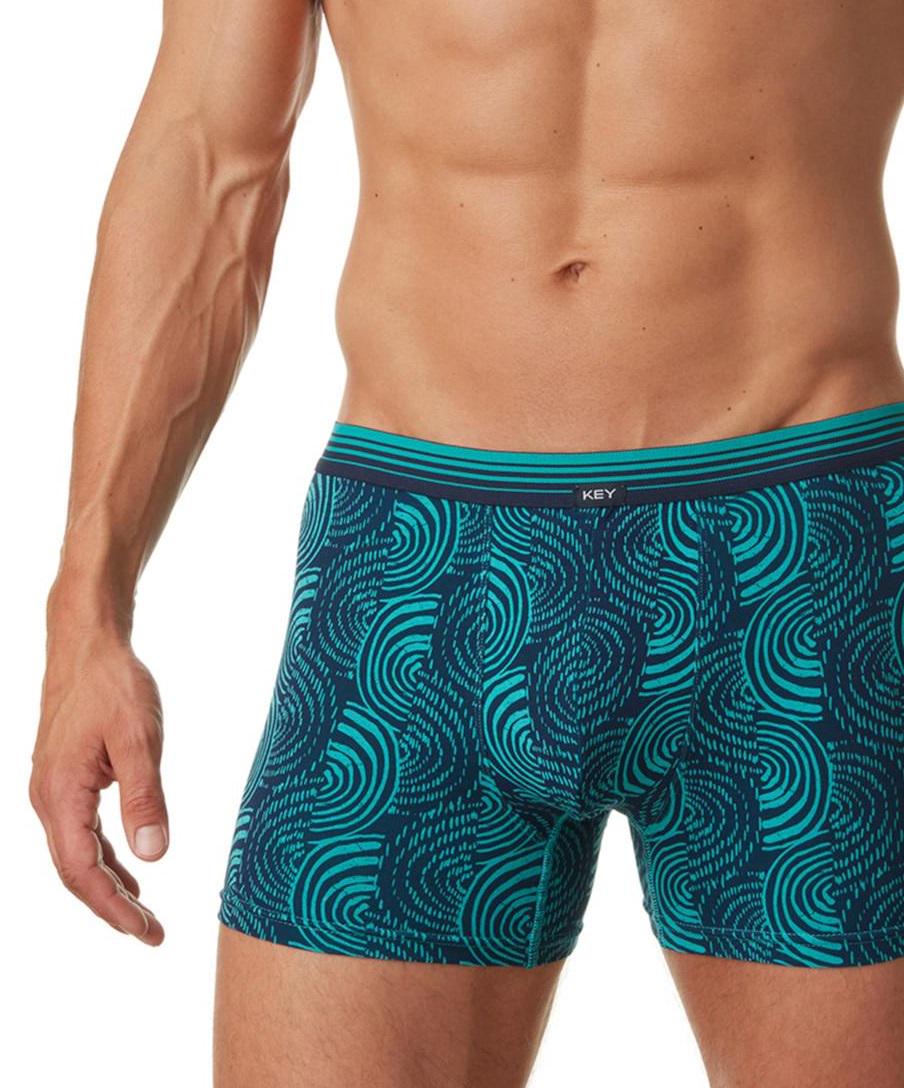 Труси боксери Key р. 54/2XL Синьо-зелений (76409)