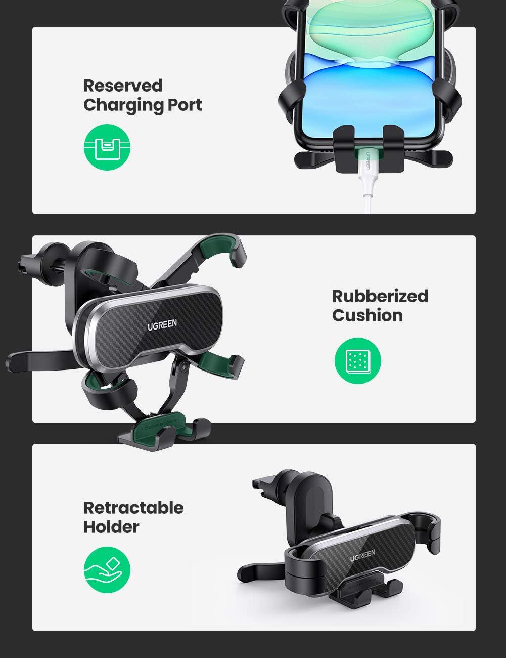 Тримач для телефону автомобільний UGREEN LP228 Black (22847) - фото 9 Тримач для телефону автомобільний UGREEN LP228 Black (22847) - фото 9