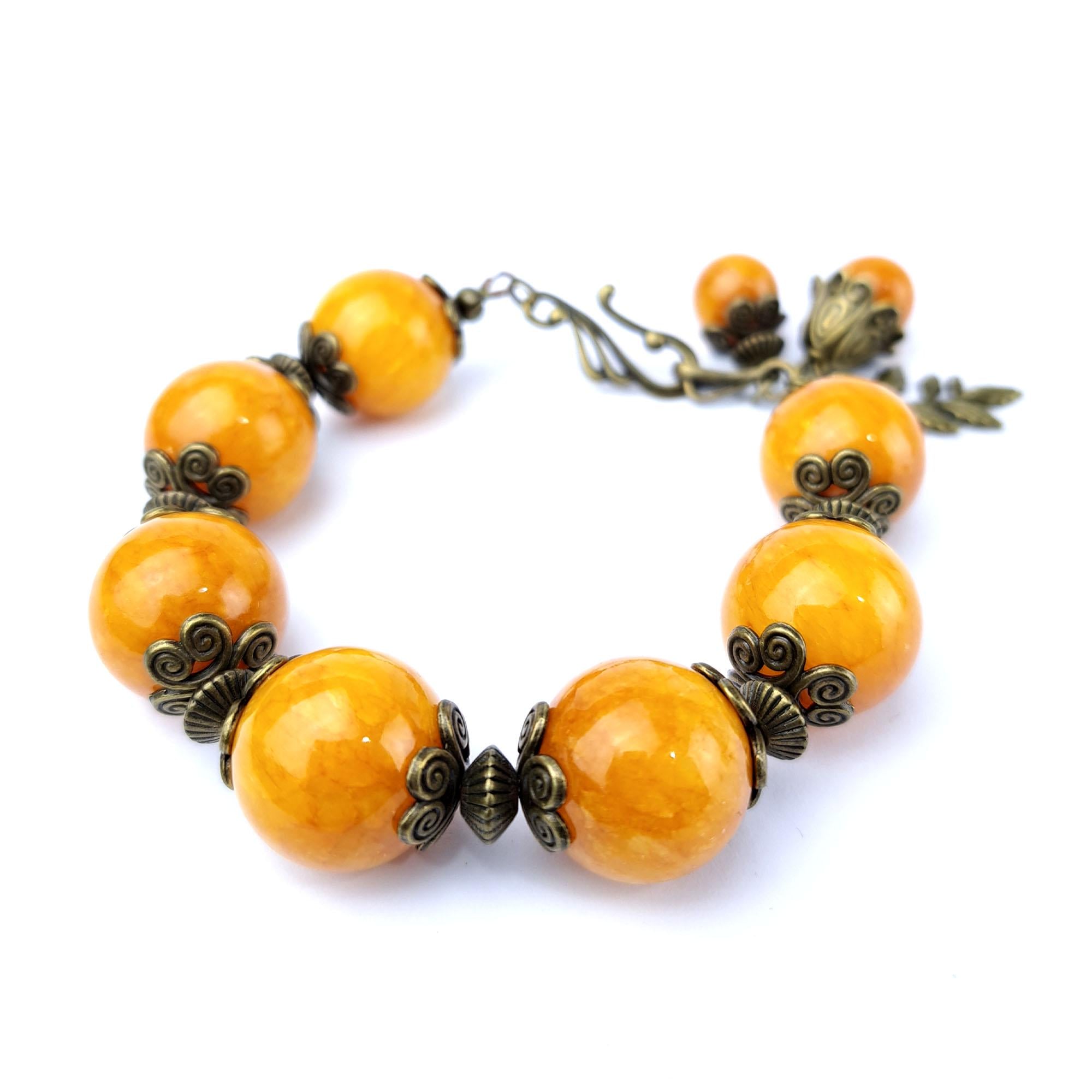 Браслет DARSANA Апельсин из натурального камня цитрин (DRSU501854)