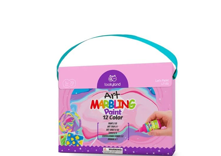 Tooky Land Набір для малювання на воді 12 кольорів техніка ебра (LT150)