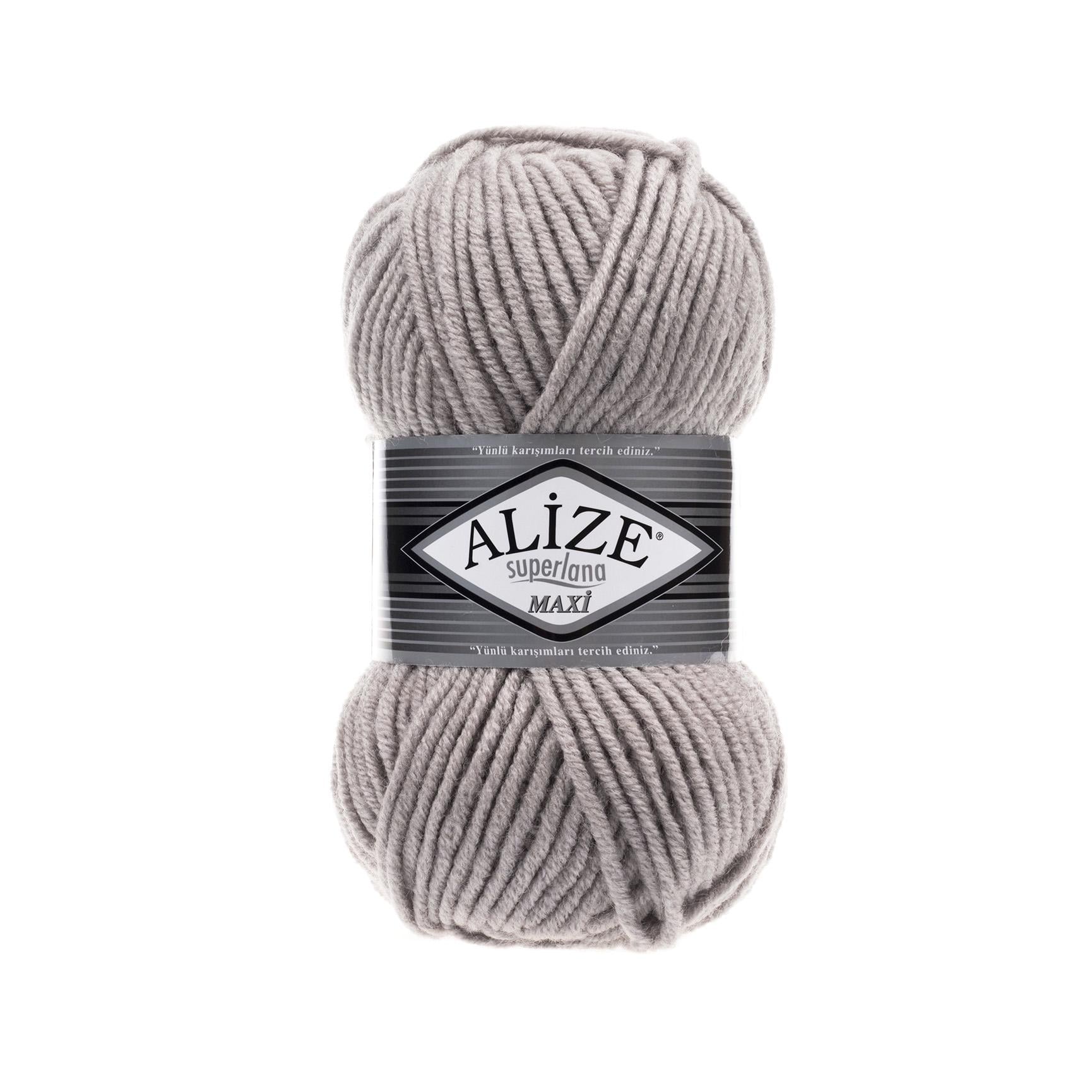 Пряжа Alize Superlana Maxi 652 пепел (6568)