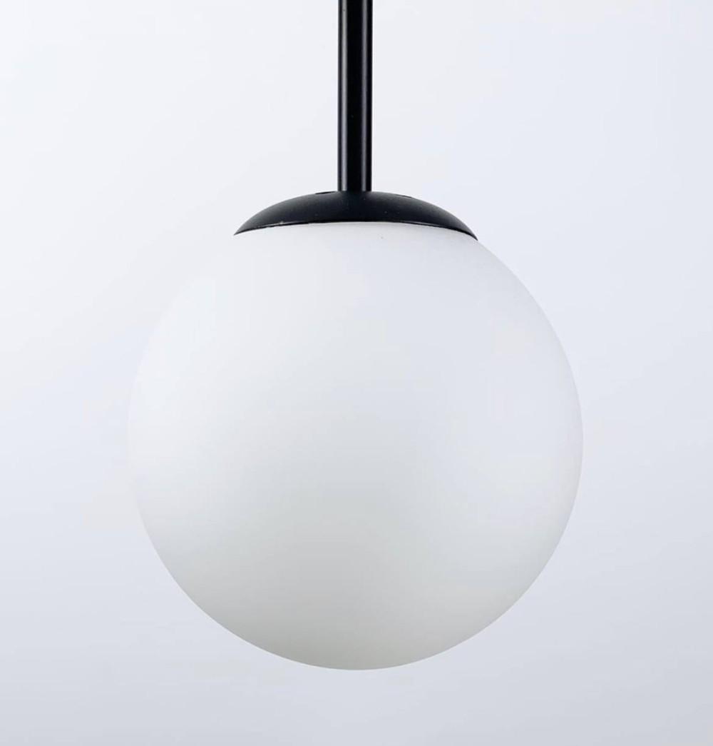 Люстра у каскадному каркасі з білими плафонами Чорний (AOC 17/5 BK+WT) - фото 4