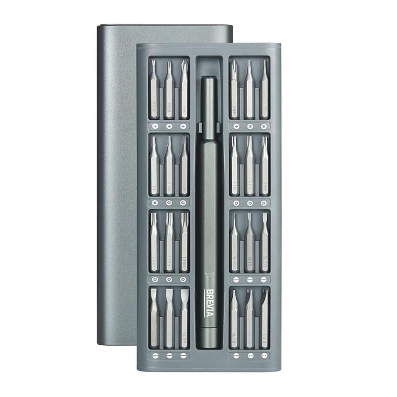 Отвертка Brevia 48в1 алюминиевая с комплектом насадок для точных работ 10х127 мм (55048MMC)