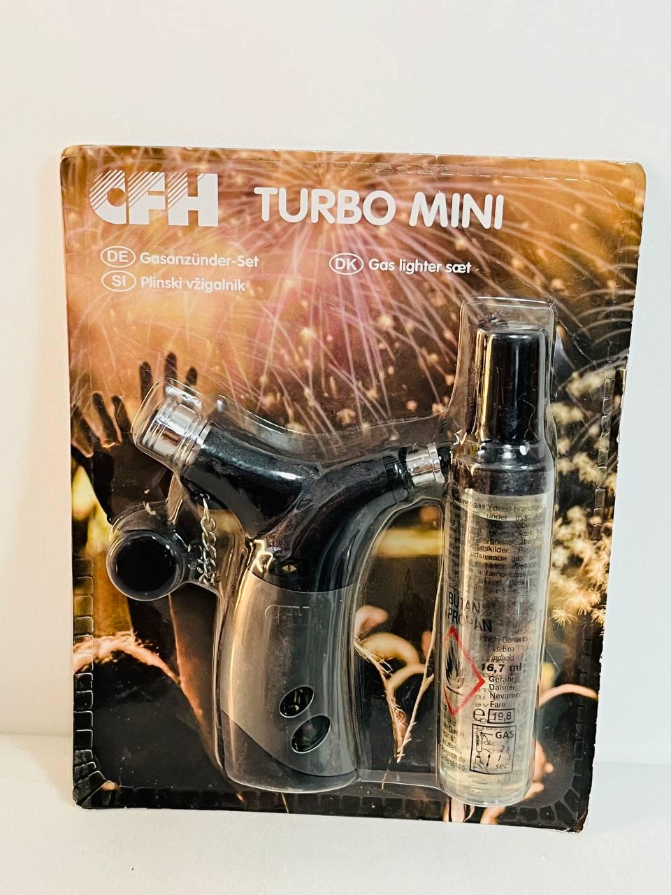 Запальничка газова з балончиком CFH Turbo Mini Чорний/Сріблястий - фото 2 Запальничка газова з балончиком CFH Turbo Mini Чорний/Сріблястий - фото 2