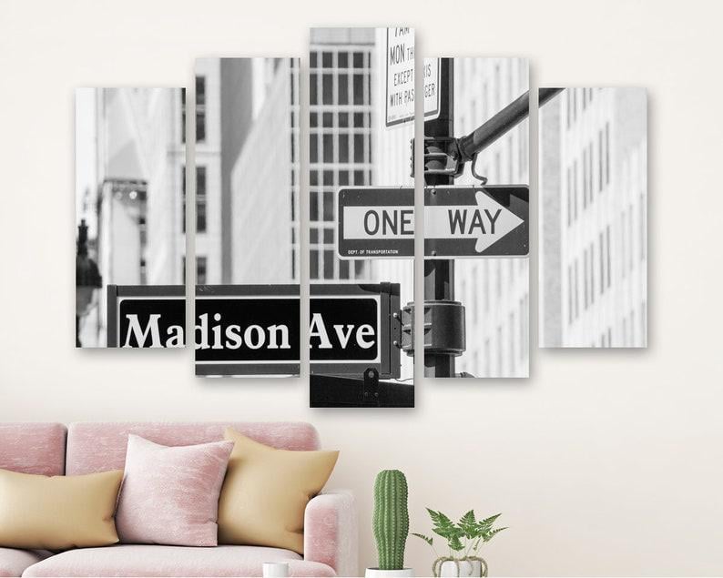 Модульна картина на полотні з п'яти частин KIL Art Медісон Авеню 187x119 см (M51_XL_363)
