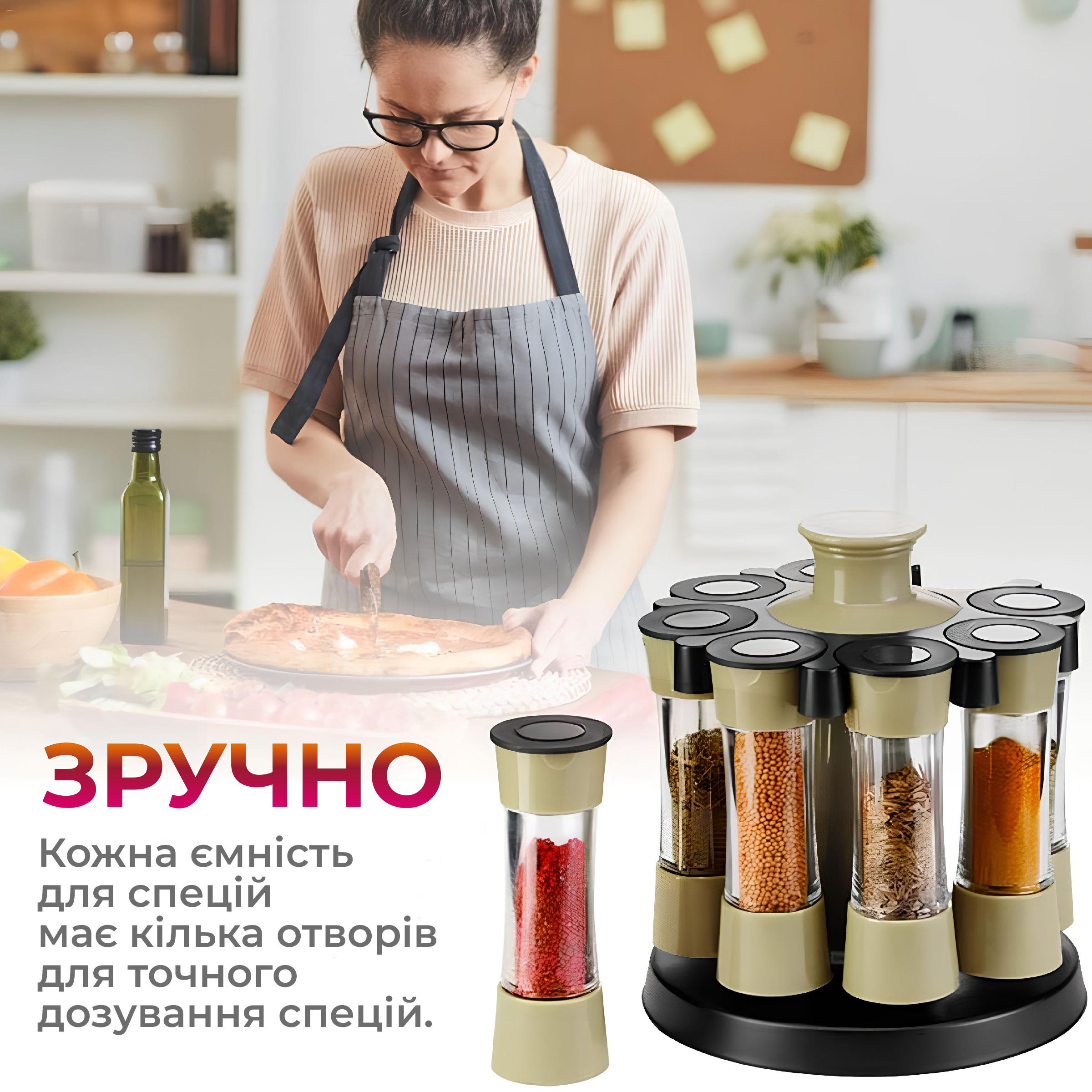 Кухонный набор для хранения специй Kayfovo CX302 с баночками 8 шт. (29099) - фото 6 Кухонный набор для хранения специй Kayfovo CX302 с баночками 8 шт. (29099) - фото 6