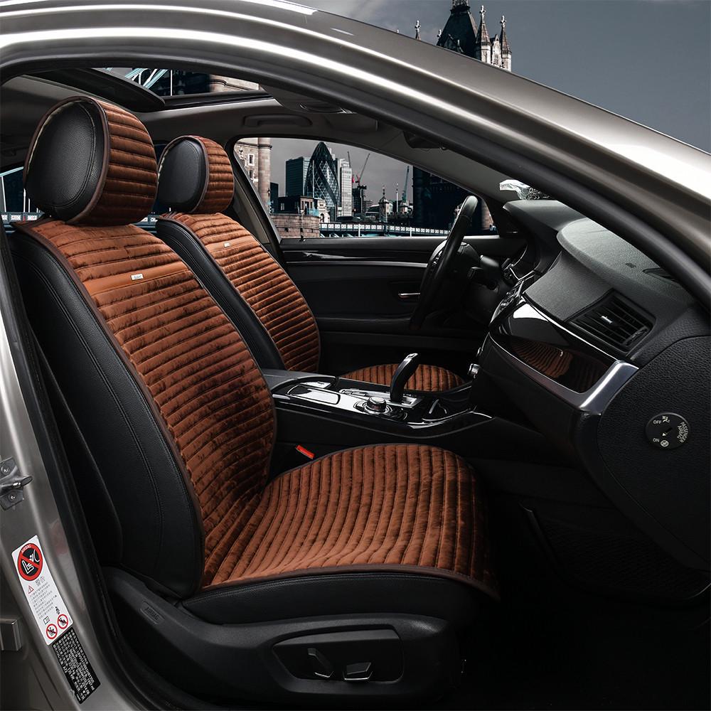 Накидки на сидіння авто Elegant Napoli EL 700 215 з алькантари передні Коричневий (1274393797)