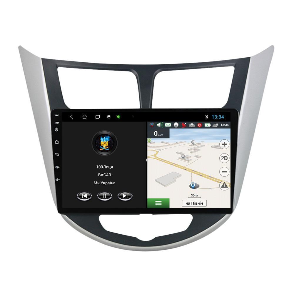 Магнітола штатна BACAR для Hyundai Accent Solaris black 2010-2016 2/32Gb Optimal (1571558) - фото 2 Магнітола штатна BACAR для Hyundai Accent Solaris black 2010-2016 2/32Gb Optimal (1571558) - фото 2